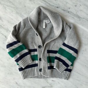 Janie and Jackie, Baby Boy Stripe Cardigan Sweater, 12 - 18 M
